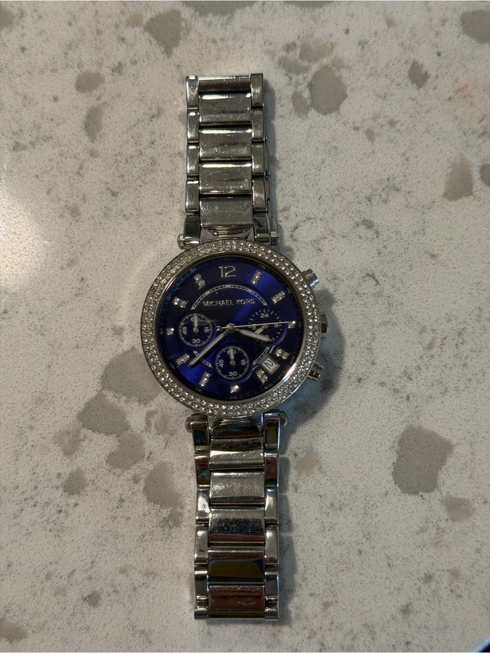Michael Kors Women's Parker Watch Stainless Steel Blue Dial (READ DESCRIPTION) - Picture 2 of 5